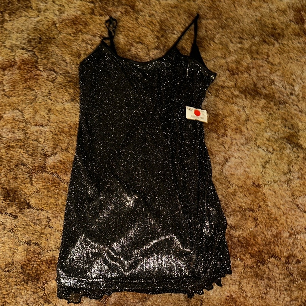 mini black sparkly dress